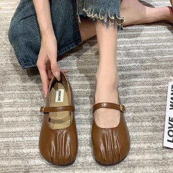 Внешняя торговля, Новая Женская обувь Baotou, Лето 2023, Новая Повседневная обувь на плоской подошве Для беременных, Ленивая обувь Muller Shoes