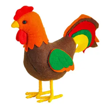 Тонкое мастерство, украшение из курицы, Красочная центральная часть из курицы, реалистичный орнамент из курицы, прекрасный подарок на День Благодарения для Diy