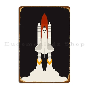 Минималистский Плакат с металлической табличкой Space Shuttle Индивидуальная печать в Кинотеатре Персонализированный Плакат С Жестяной Вывеской