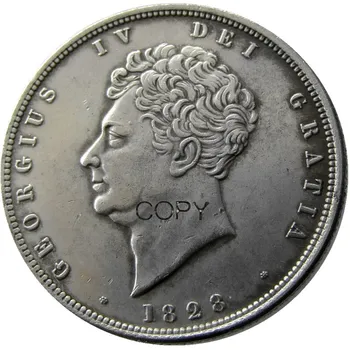 UF (08) Копия монеты в полкроны времен Георга IV Великобритании 1828 года