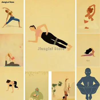 Плакат с изображением индийской Йоги, Ностальгический персонаж, Украшение дома, Кафе, роспись, Винтажная картина для спальни, плакат