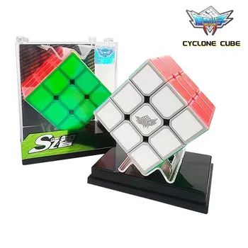 Оригинальный Cyclone Boys SZ Wisdom 3x3 Cubo Magico Fidget Speed Magic Cube Головоломка 3x3x3 Венгерская Развивающая Игрушка С Подставкой-Держателем