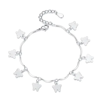 Очаровательные браслеты с рисунком бабочки из настоящего серебра 925 пробы с кубическим цирконием Для женщин, Красивые Свадебные дизайнерские подарки