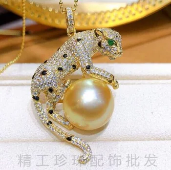 Великолепное ожерелье с натуральным круглым жемчугом из золота Южно-Китайского моря диаметром 11-10 мм