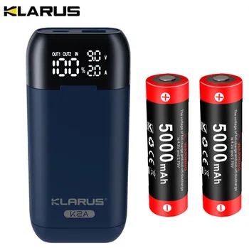 Зарядное устройство Klarus 18650 Power Bank Быстрая зарядка Type C QC3.0 + PD3.0 Быстрая зарядка + аккумулятор 2X3600mah