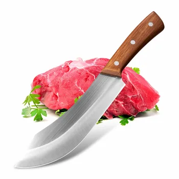 Ультра Острый Мясницкий нож для разделки мяса овец, говядины, курицы, Деревянный Ручной 7-дюймовый Обвалочный нож, Кухонные Ножи шеф-повара из углеродистой стали