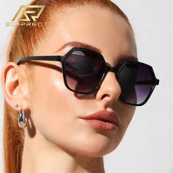 SIMPRECT Модные Квадратные Солнцезащитные очки Y2K для женщин 2023 Люксовый бренд, качественный дизайнер, защита от ультрафиолета, Ретро Винтаж, большие Солнцезащитные очки