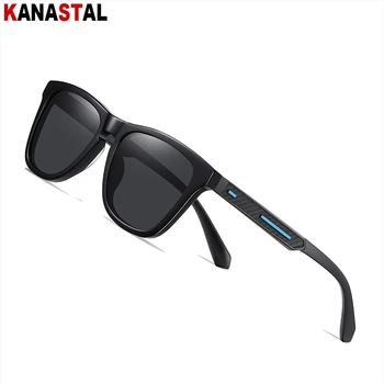 Новые мужские поляризованные солнцезащитные очки UV400 с модным оттенком, Женские солнцезащитные очки в оправе с круглой пластиной, солнцезащитные очки для вождения на открытом воздухе