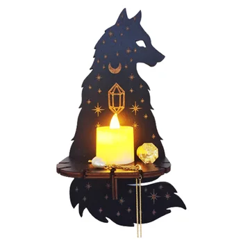 Креативная полка для свечей Прочный креативный декоративный держатель для свечей Камни Кристаллы