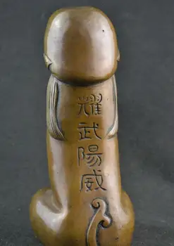 Доступна старая бронза ручной работы из Фарфора, статуя Будды любви с большим сильным пенисом