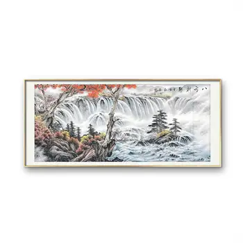 Мастер китайской пейзажной живописи с водопадом, аутентичная ручная роспись 