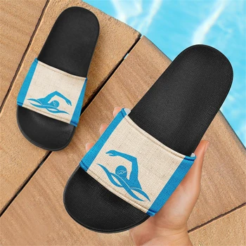 ELVISWORDS, подарок для любителей плавания, Летние тапочки, удобные нескользящие домашние тапочки, Детская пляжная обувь Zapatos Planos