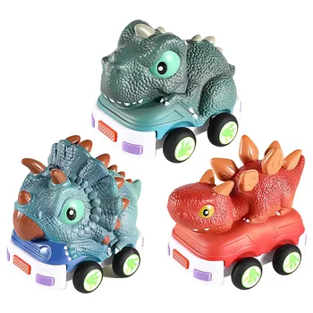 Электрическая радиоуправляемая игрушка-динозавр, прочная ударопрочная игрушка-динозавр с легкой музыкой для детей, игрушки для помещений и улицы