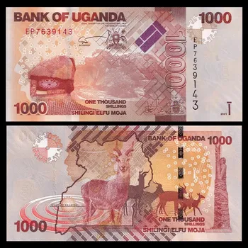 Оригинальные угандийские 1000 шиллингов Старые бумажные деньги UNC, банкноты, предметы коллекционирования, а не валюта
