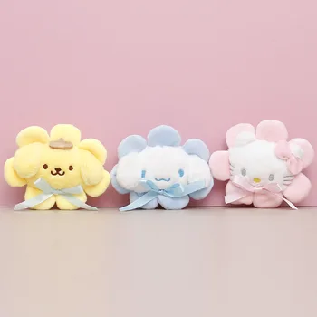 Плюшевая игрушка из мультфильма Sanrio, Sanrio Kuromi, Цветок Синнаморолла, Маленькая подвеска, Сумка для девочки, кукла, Плюшевый рисунок Hello Kitty, Плюшевый Аниме