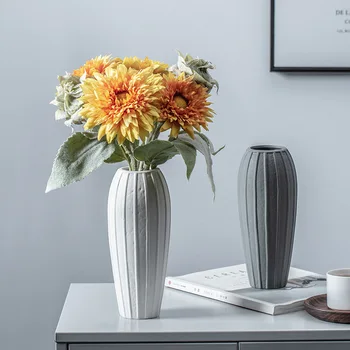 Современная ваза для цветов Керамическая Ваза Ручной Работы Цветочный Горшок Корзина Nordic Home Украшение гостиной Орнамент Цветочная Композиция